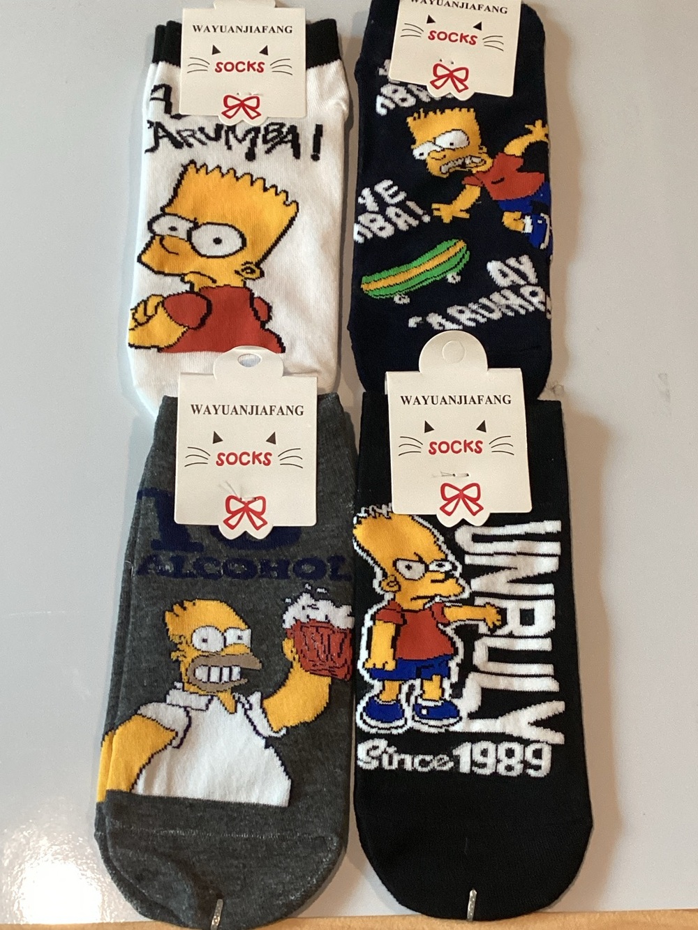Bart/ Homer Simpson ankle socks